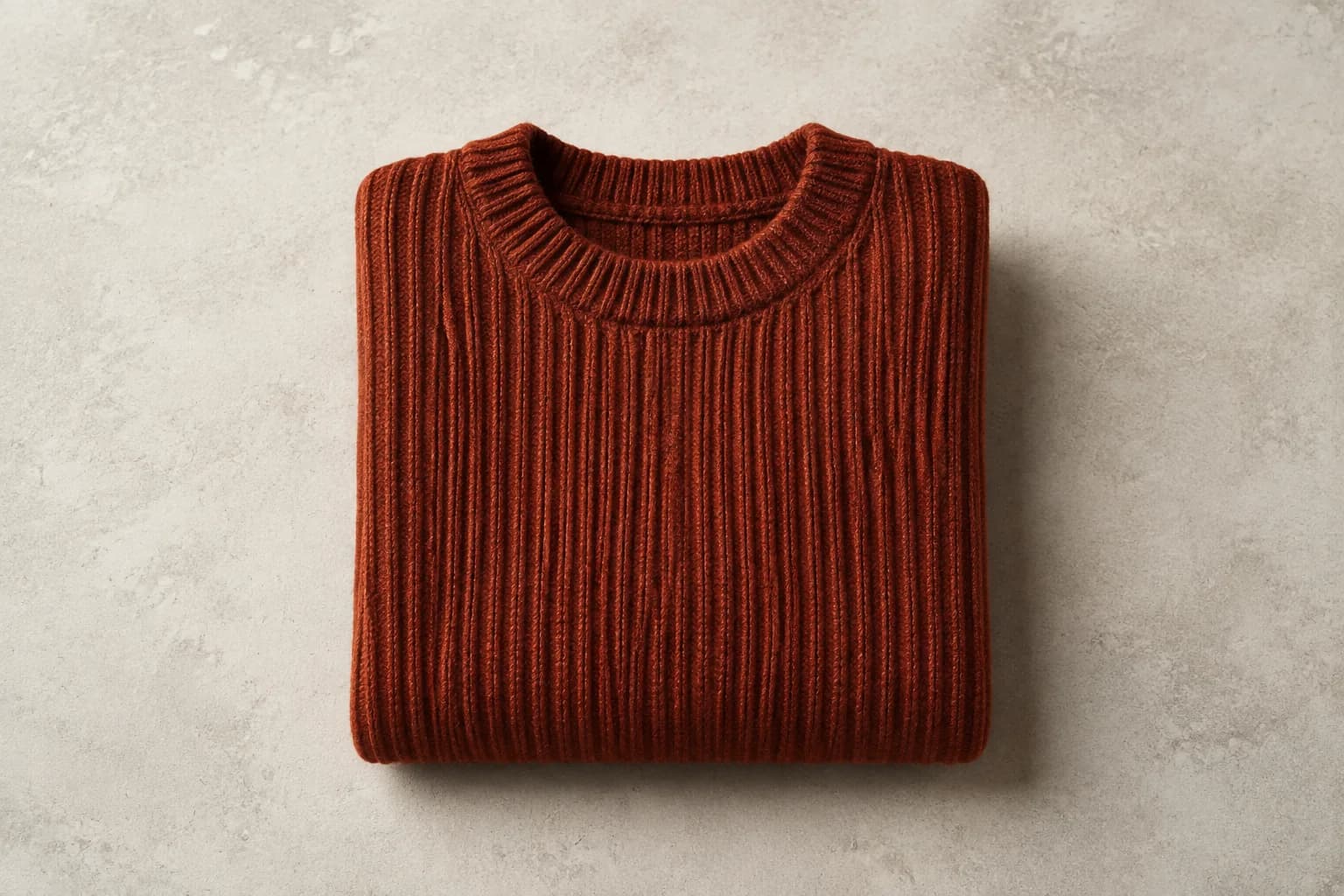 Rib knit crew product listing